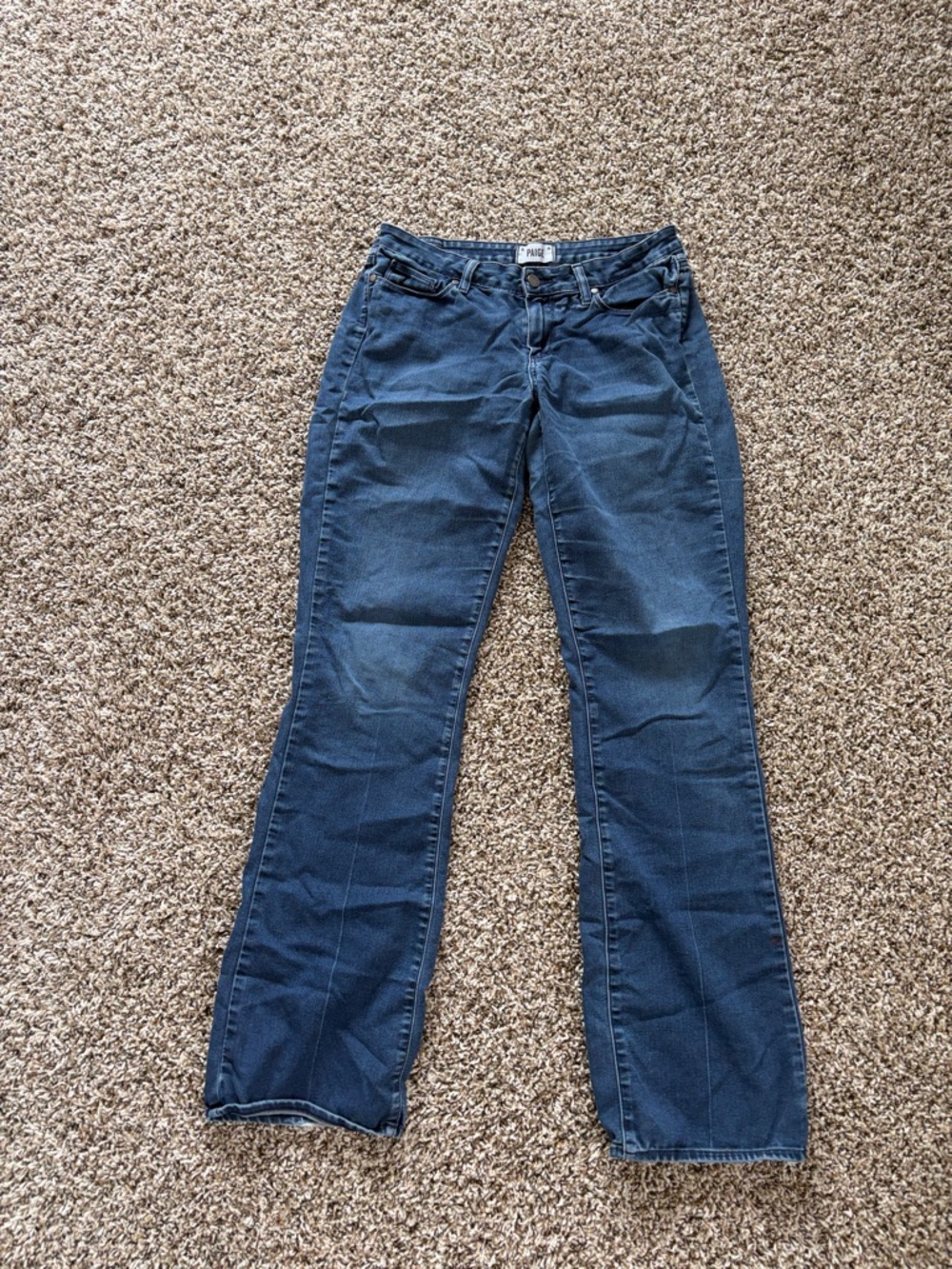 PAIGE Manhattan Women's Dark Blue Boot-Cut Jeans